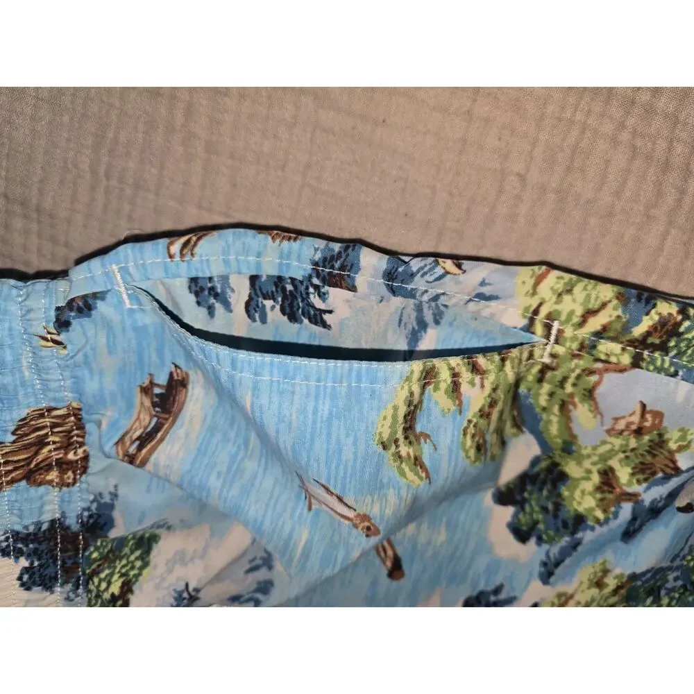 Polo Ralph Lauren Swim Trunks Mens Size Large Tropical Drawstring Beach shorts
